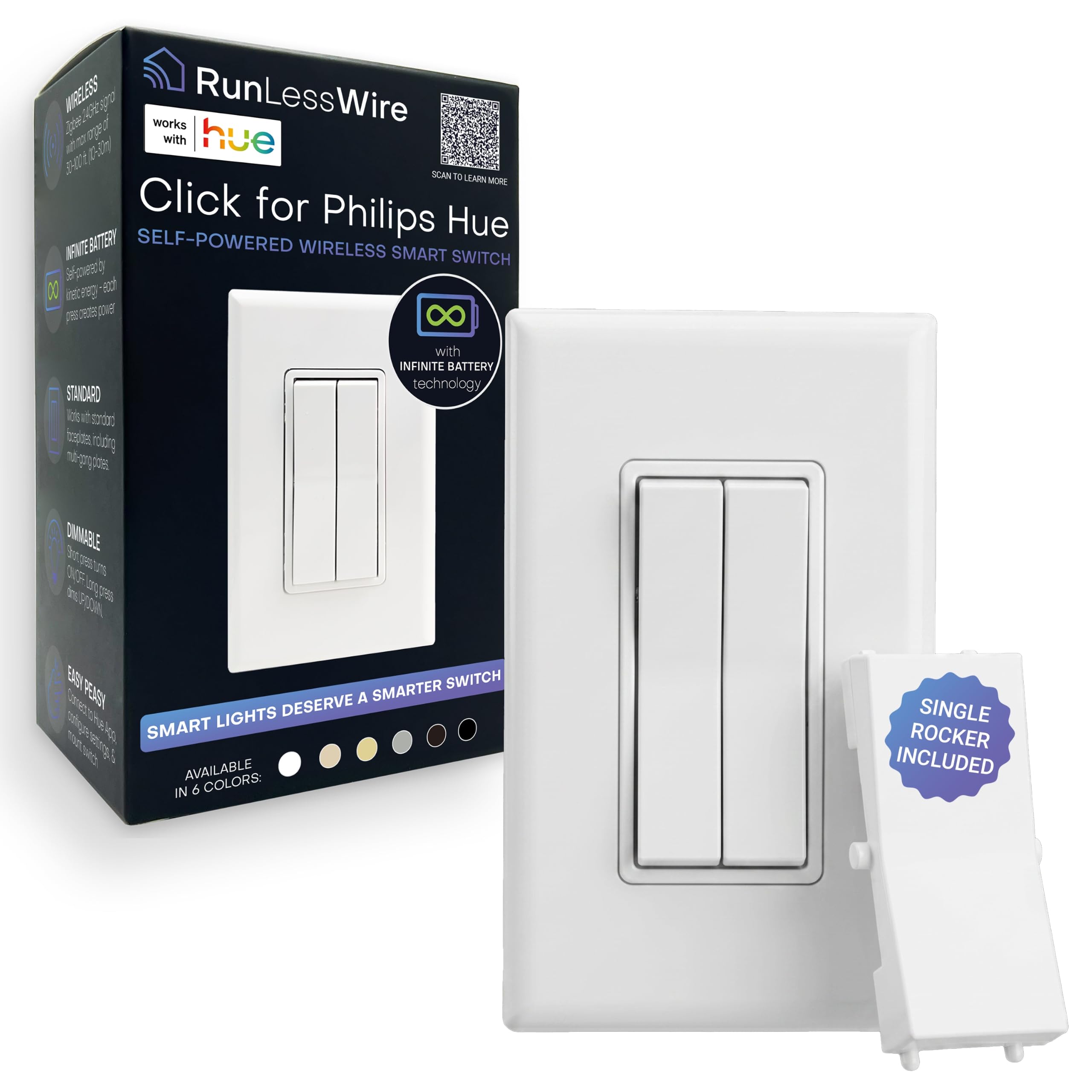 Amazon.co.jp: RunLessWire Click for Philips Hueバッテリーフリー